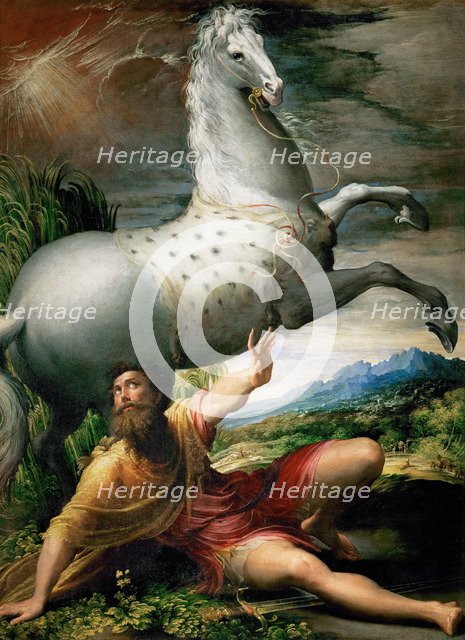 The Conversion of Saint Paul, ca 1528. Artist: Parmigianino (1503-1540)