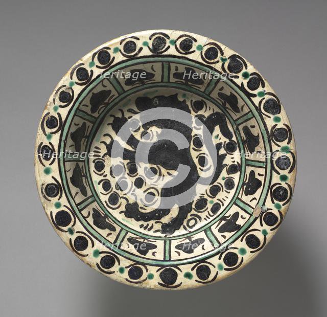 Dish with a Lion, c. 1430-1450. Creator: Unknown.