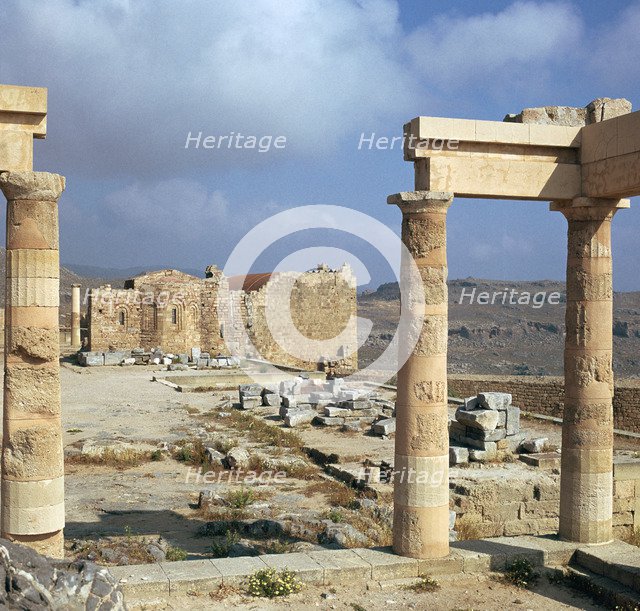 Lindos acropolis on the isle of Rhodes, 4th century BC. Artist: Unknown