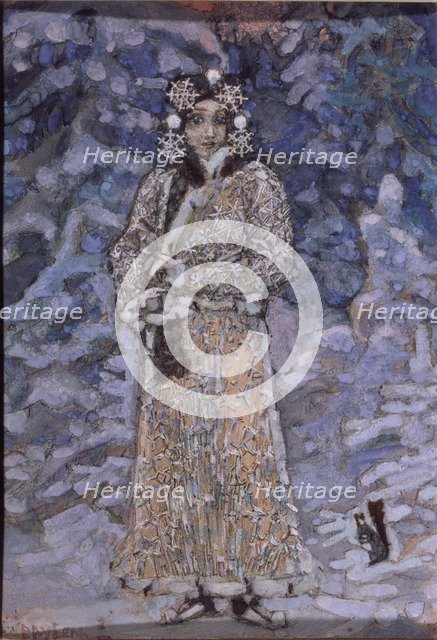 Costume design for the opera Snow Maiden by N. Rimsky-Korsakov, 1890s. Artist: Vrubel, Mikhail Alexandrovich (1856-1910)