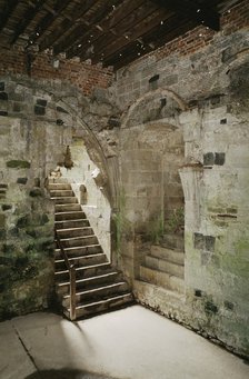 Basement of the north tower of the inner bailey, Pevensey Castle, East Sussex, c1990-c2017(?). Artist: Historic England Staff Photographer.