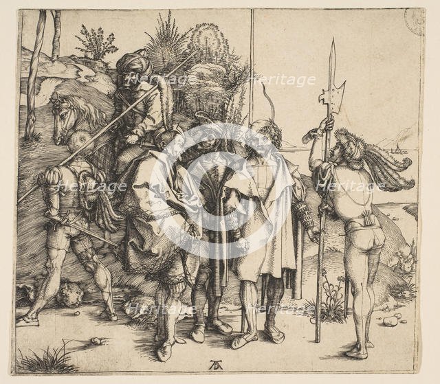Five Foot Soldiers and a Mounted Turk, ca. 1495. Creator: Albrecht Durer.