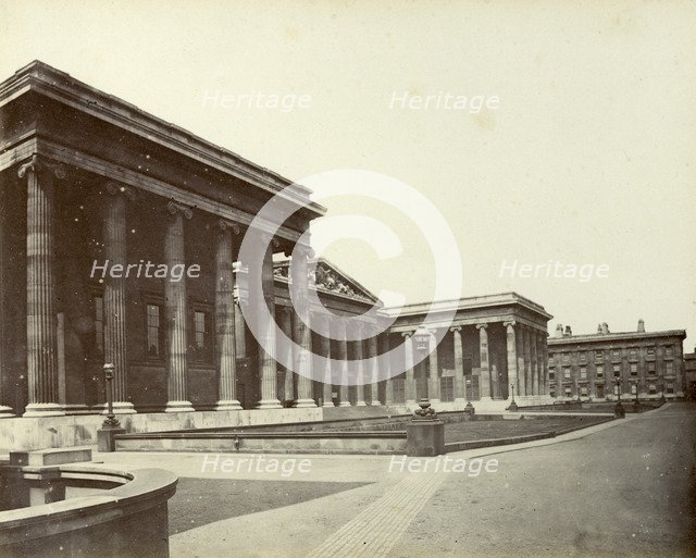 Exterior of the British Museum, Great Russell Street, London, 1887. Artist: Unknown