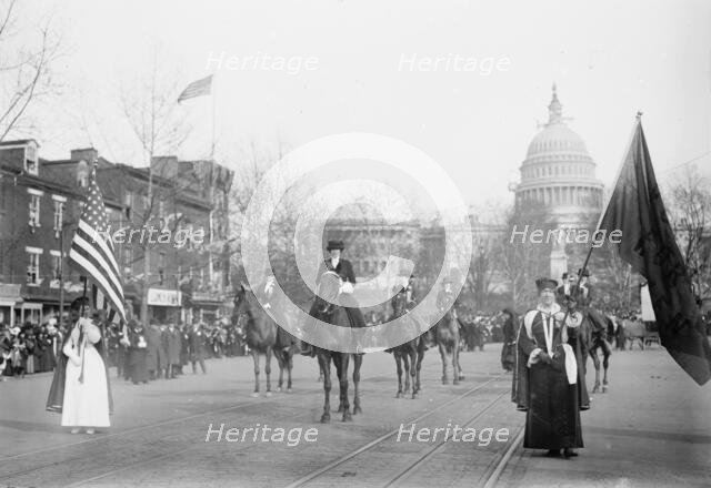 Head of suffrage parade, 1913. Creator: Bain News Service.