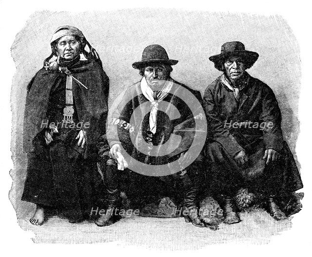 A group of Araucanians, Chile/Argentina, 1895. Artist: Unknown