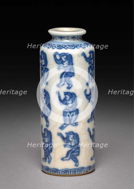 Snuff Bottle with Stopper, 1723-1735. Creator: Unknown.