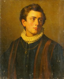 Portrait of a Young Man with a White Starched Collar, 1860-1890. Creator: Unknown.