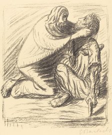 Blessed are the Merciful, published 1916. Creator: Ernst Barlach.
