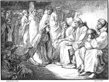 Jesus speaking with the woman of Canaan, 1865. Artist: Unknown