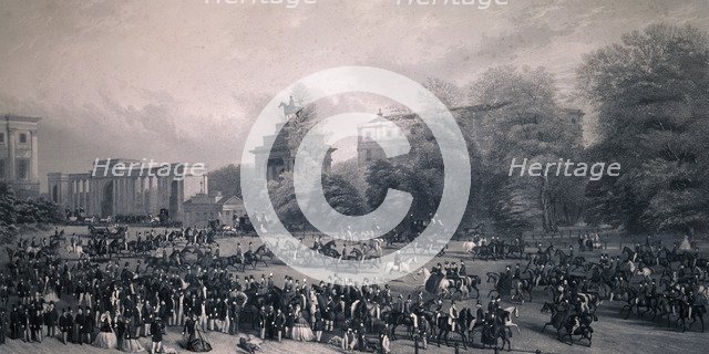 Rotten Row, Hyde Park, London, 1867. Artist: WH Simmons