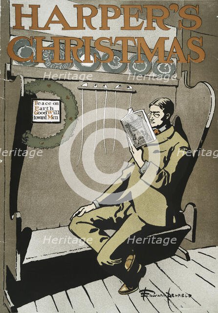 Harper's Christmas, c1890 - 1907. Creator: Edward Penfield.