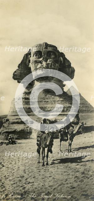 'Cairo - The Great Sphinx', c1918-c1939. Creator: Unknown.