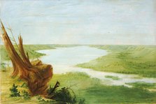 View on Lake St. Croix, Upper Mississippi, 1835-1836. Creator: George Catlin.