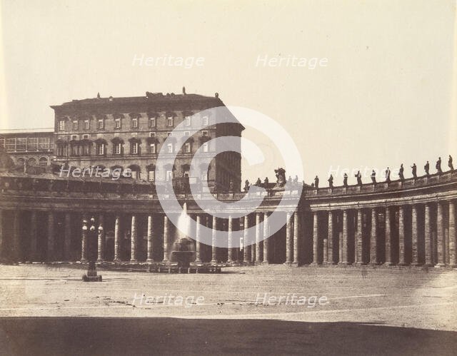 Piazza S. Pietro, Rome, 1850s. Creator: Unknown.