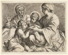 Madonna and Child with Saints Elizabeth and John the Baptist, 1606. Creator: Annibale Carracci.