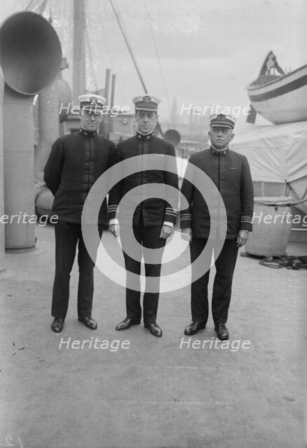 Sgn. J.A. Lee - Med. Insp. C.M.Oman - Mstr F.A. Ainsworth, between c1915 and c1920. Creator: Bain News Service.