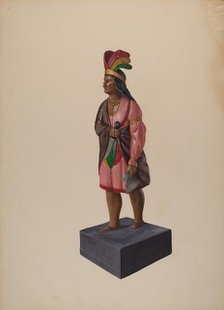 Cigar Store Indian, c. 1937. Creator: Richard F. Smith.