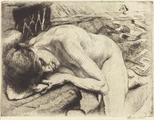 Model Asleep on the Floor (Le modèle endormi à terre), 1885. Creator: Paul Albert Besnard.