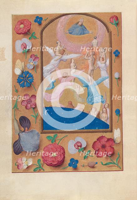 Hours of Queen Isabella the Catholic, Queen of Spain: Fol. 24v, Souls of the Saved…, c. 1500. Creator: Master of the First Prayerbook of Maximillian (Flemish, c. 1444-1519); Associates, and.