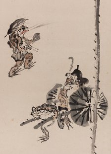 Frogs, between 1871 and 1889. Creator: Kawanabe Kyosai.