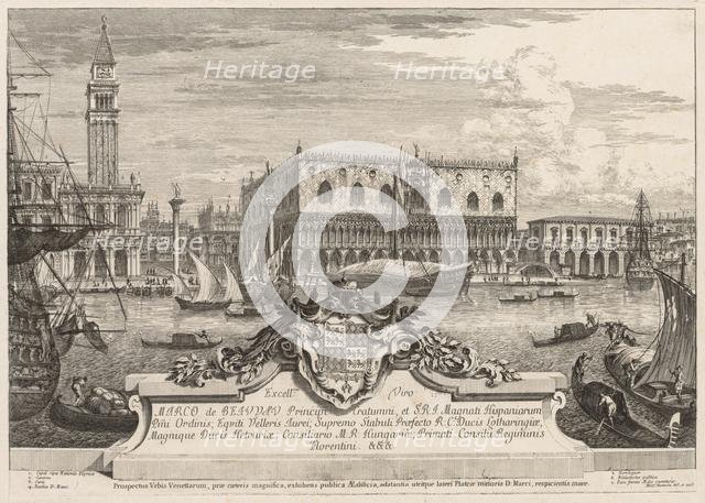 Views of Venice: The Piazzetta and Ducal Palace, 1741. Creator: Michele Marieschi (Italian, 1710-1743).