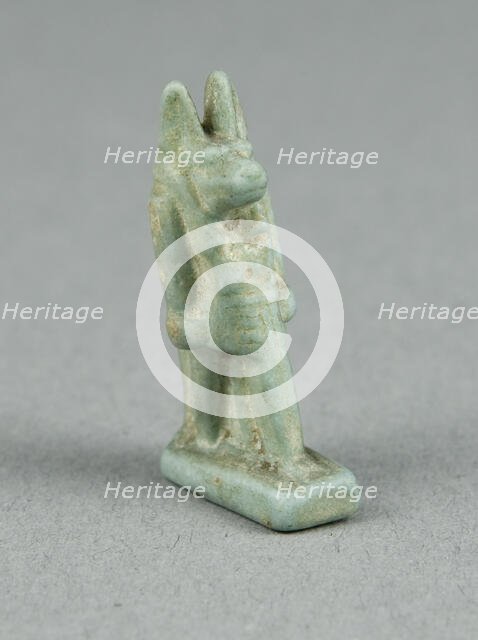 Amulet of the God Anubis, Egypt, Late Period-Ptolemaic Period (664-30 BCE). Creator: Unknown.