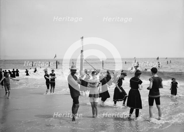 Surf bathing, between 1900 and 1905. Creator: Unknown.
