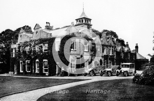 Fleet of cars at Castle Malwood, Hampshire. Artist: Unknown