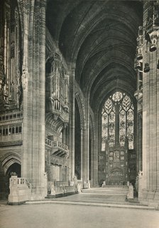 Liverpool Cathedral: The Choir, Looking East. Architect, Sir G. Gilbert Scott, R.A., 1924. Artist: Unknown