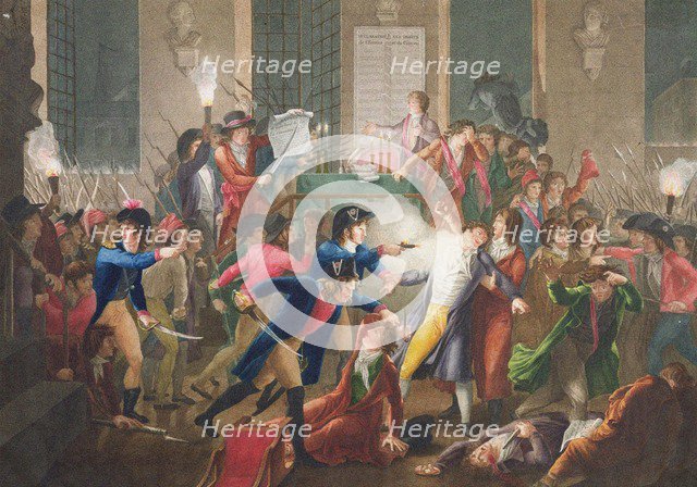 The Arrest of Robespierre on 27 July 1794 (After Fulchran-Jean Harriet), c. 1796. Artist: Tassaert, Jean-Joseph-François (1765-ca. 1835)