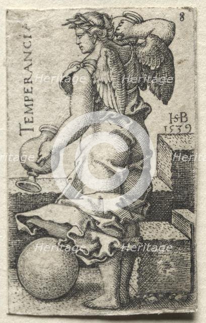The Knowledge of God and the Seven Cardinal Virtues: Temperance - Temperancia. Creator: Hans Sebald Beham (German, 1500-1550).