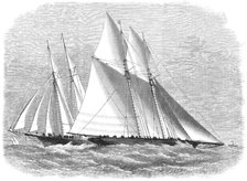 The International Yacht-Race: the Cambria weathering the Sappho off Bonchurch, 1870. Creator: Unknown.