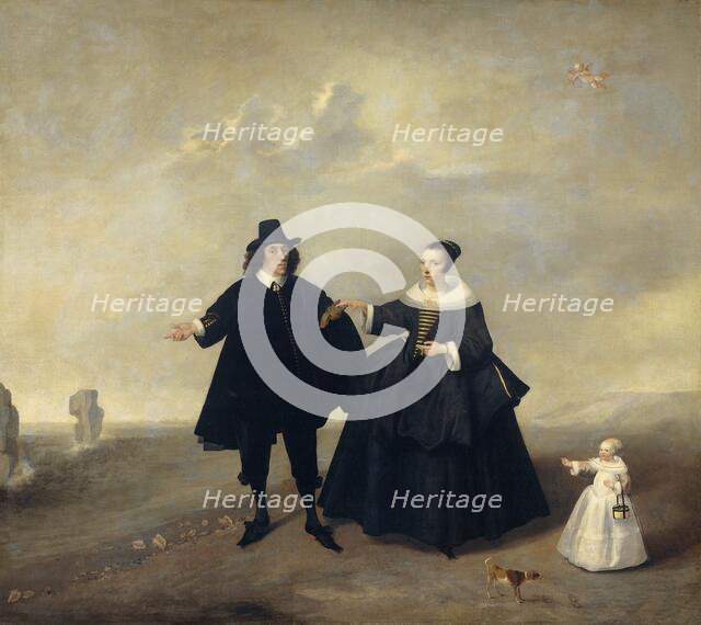 Portrait of a Married Couple with Child, Members of the Beresteyn Family, c.1655. Creator: Anon.