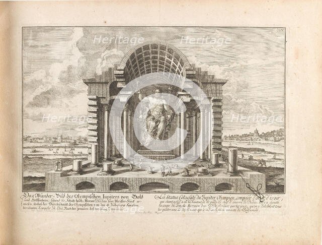The Statue of Jupiter at Olympia. From "Entwurff einer historischen Architektur", 1725. Creator: Fischer von Erlach, Johann Bernhard (1656-1723).