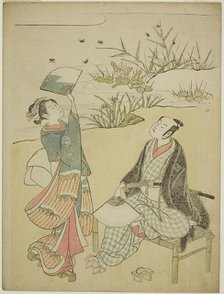 Two Actors Catching Fireflies, c. 1765/70. Creator: Torii Kiyomitsu.