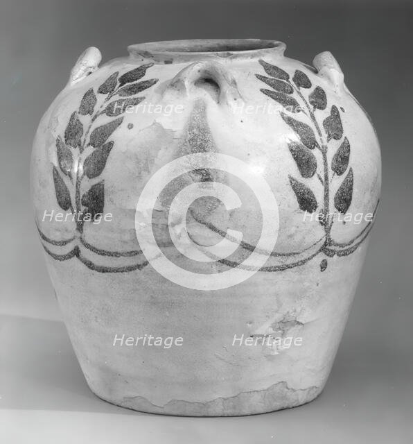 Jar with Four Lug Handles, Iraq, 9th century. Creator: Unknown.