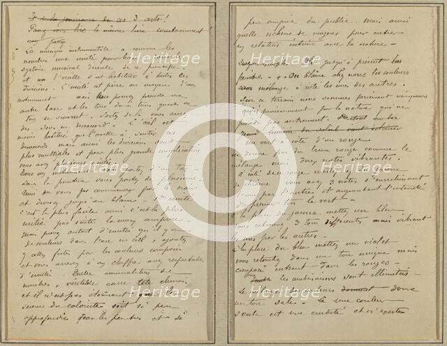 Manuscript Pages [recto], 1884-1888. Creator: Paul Gauguin.