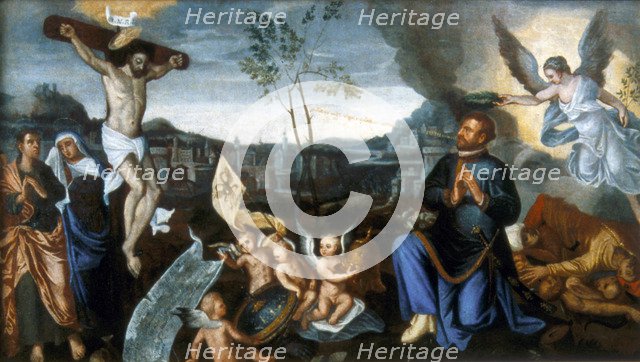 Miklos Zrinyi, heroic Croatian/Hungarian general, late 16th century. Artist: Anon