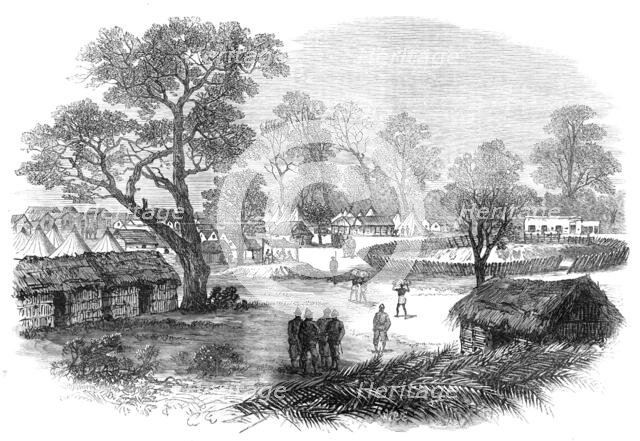 The Ashantee War: the Camp at Dunquah, from a sketch by our special artist, 1874. Creator: Unknown.