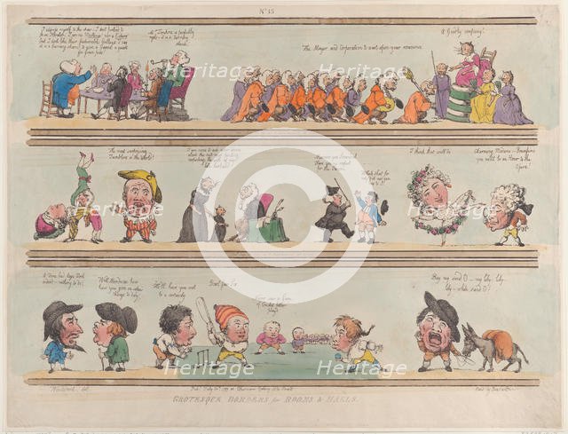 Grotesque Borders for Rooms & Halls, Plate 13, 1799., 1799. Creator: Thomas Rowlandson.
