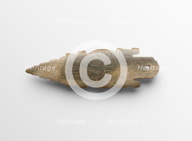 Pendant in the form of a reptile, Late Shang dynasty, ca. 1300-ca. 1050 BCE. Creator: Unknown.