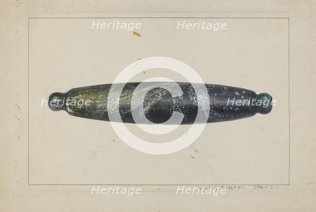 Glass Rolling Pin, c. 1938. Creator: Amos C. Brinton.