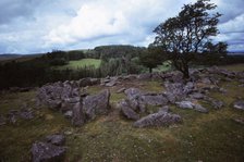 The Round Pound at Kestor Settlement,  Dartmoor, Devon, 20th century. Artist: Unknown.