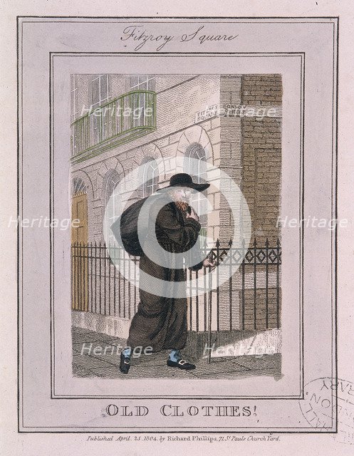 'Old Clothes!', Cries of London, 1804. Artist: Anon