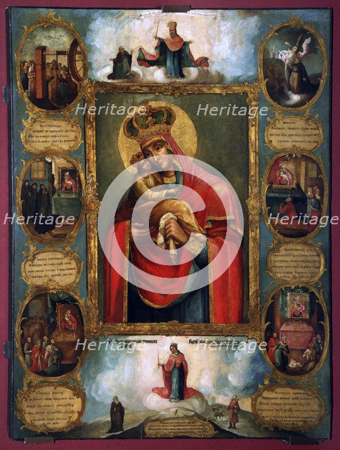 The Mother of God Our Lady of Pochaev, Russian icon, second half of the 18th century. Artist: Unknown
