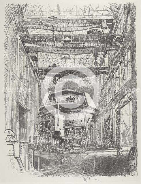 Building the Great Turret, 1916. Creator: Joseph Pennell.