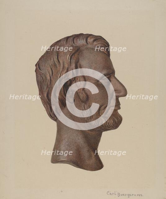 Cast Iron Abraham Lincoln, c. 1941. Creator: Carl Buergerniss.