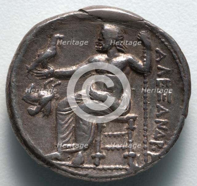 Tetradrachm: Zeus Seated on Throne (reverse), 336-323 BC. Creator: Unknown.
