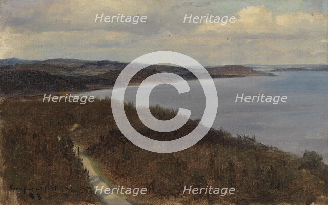 View of a Lake and Ridges, 1883. Creator: Eero Jarnefelt.