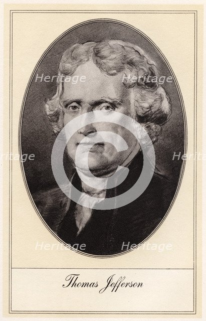 Thomas Jefferson, third President of the United States, (early 20th century). Artist: Gordon Ross